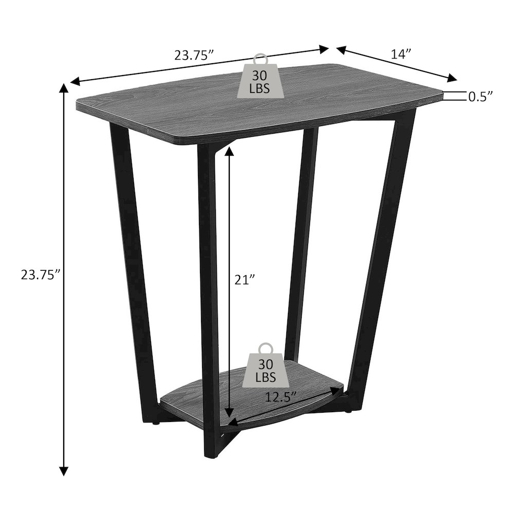 Graystone End Table with Shelf. Picture 6