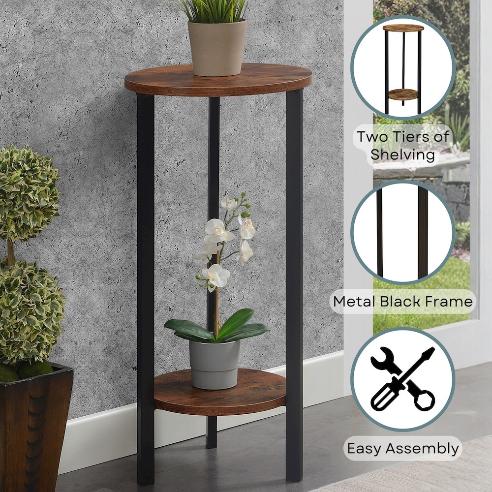 Graystone 31 inch 2 Tier Plant Stand. Picture 4