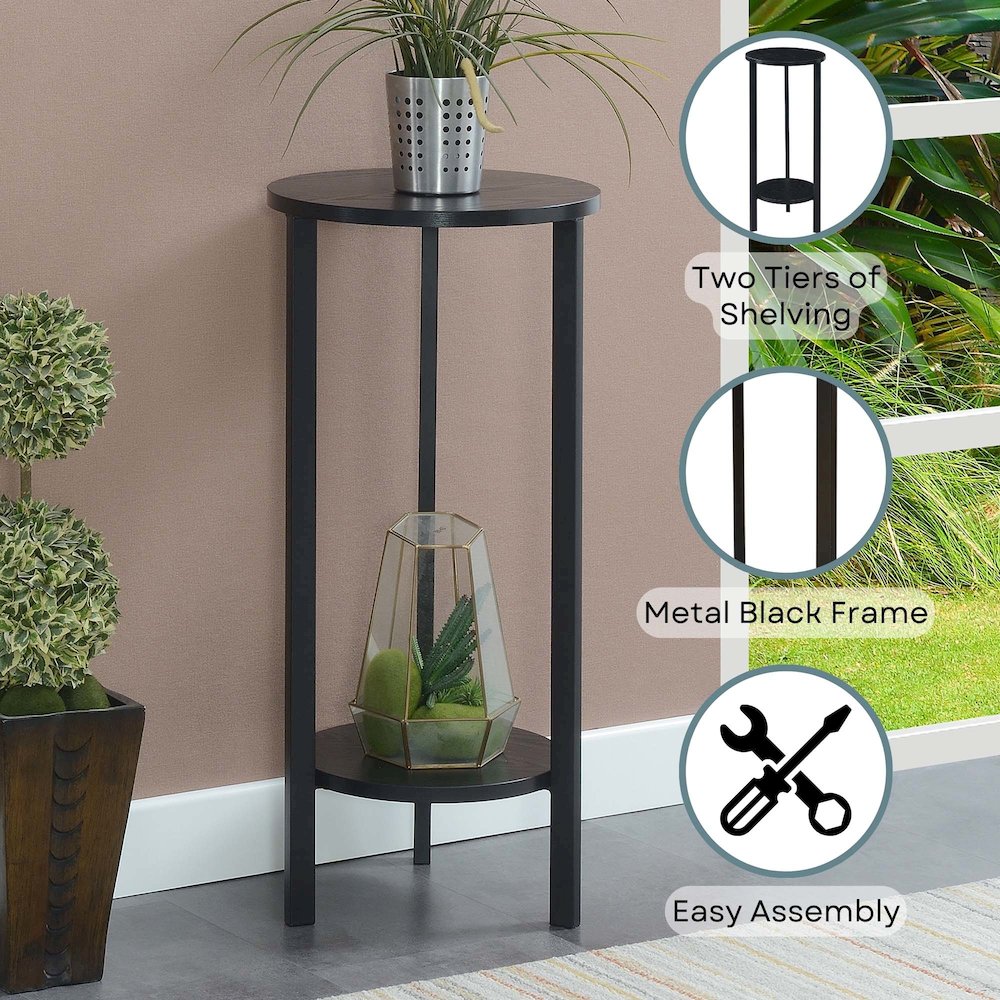 Graystone 31 inch 2 Tier Plant Stand. Picture 4