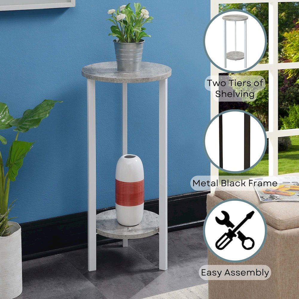 Graystone 31 inch 2 Tier Plant Stand. Picture 4