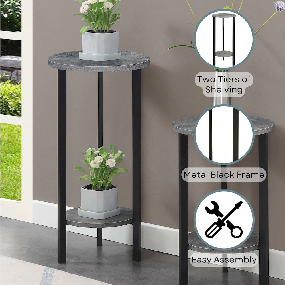 Graystone 31 inch 2 Tier Plant Stand. Picture 3