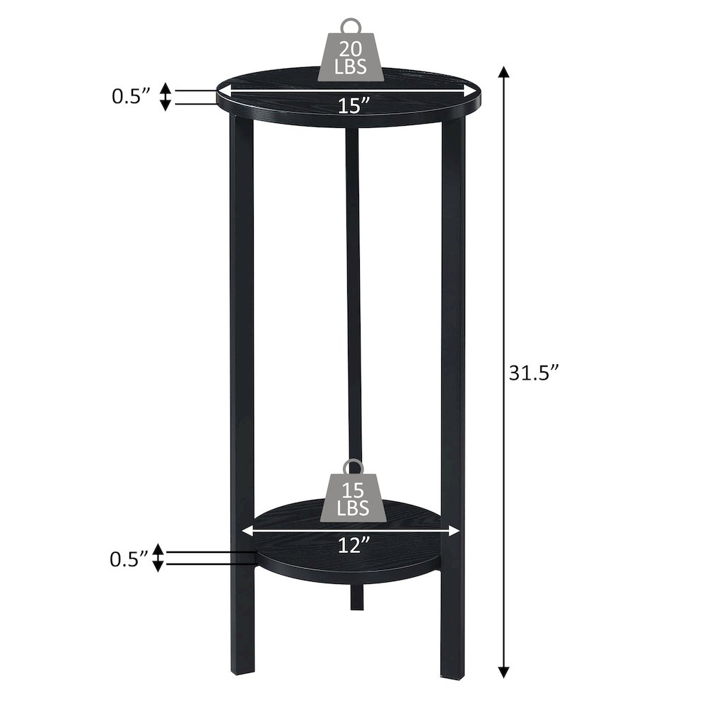 Graystone 31 inch 2 Tier Plant Stand. Picture 5