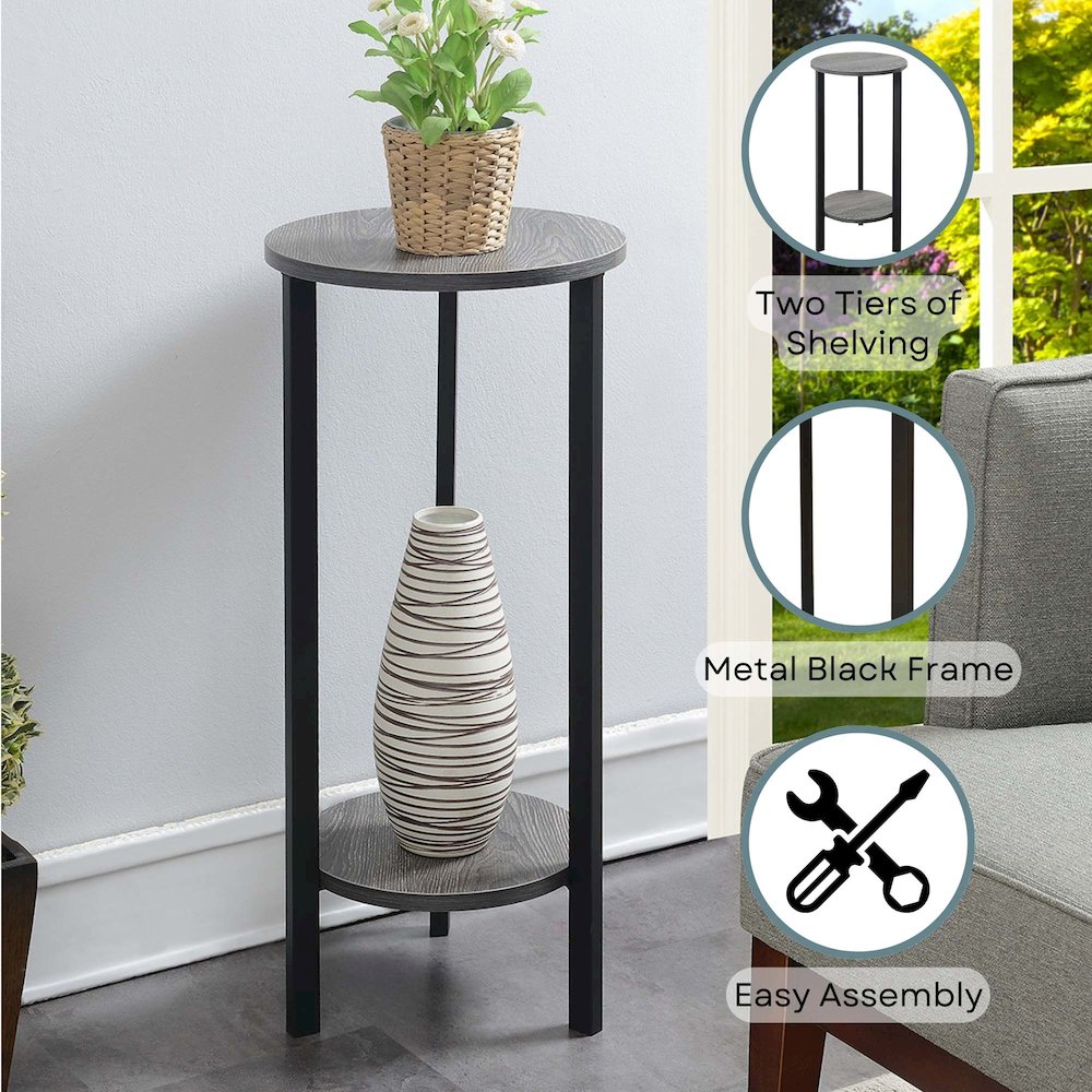 Graystone 31 inch 2 Tier Plant Stand. Picture 3