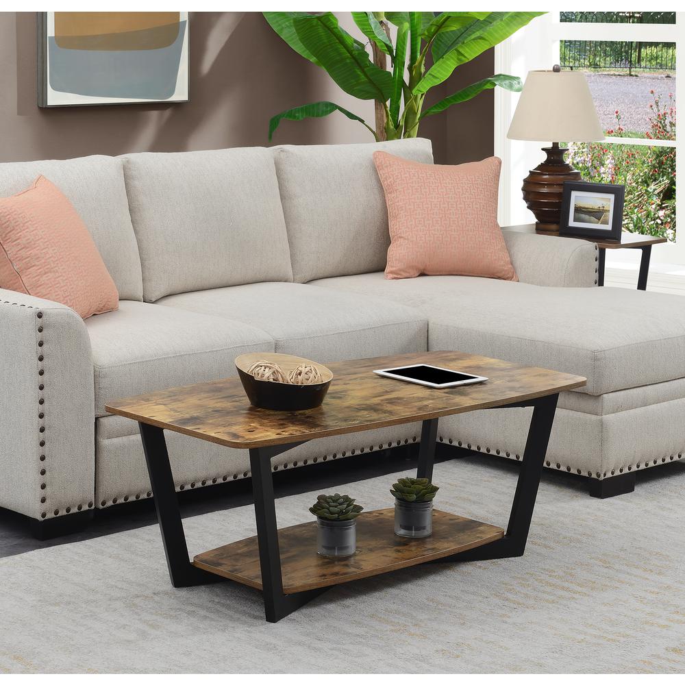 Graystone Coffee Table with Shelf. Picture 4