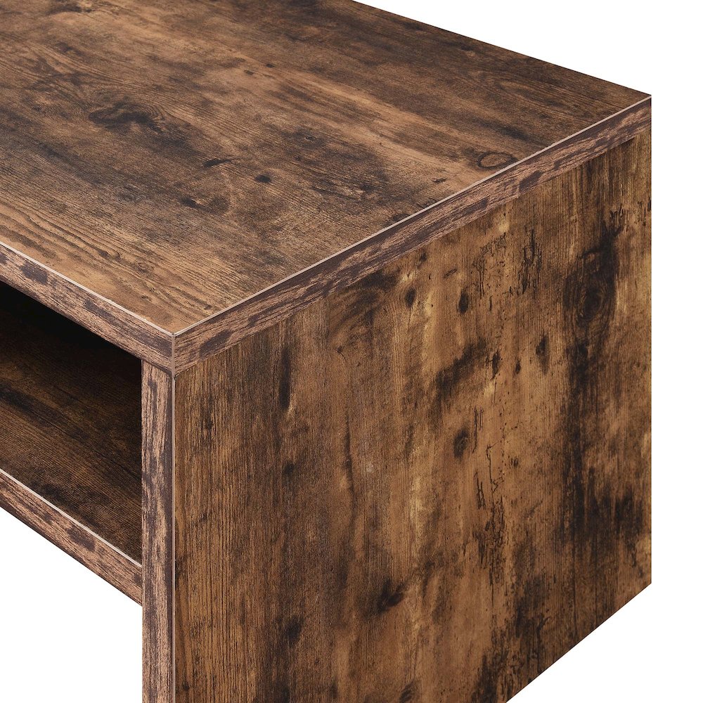 Northfield Admiral Deluxe Coffee Table with Shelves, Barnwood. Picture 4