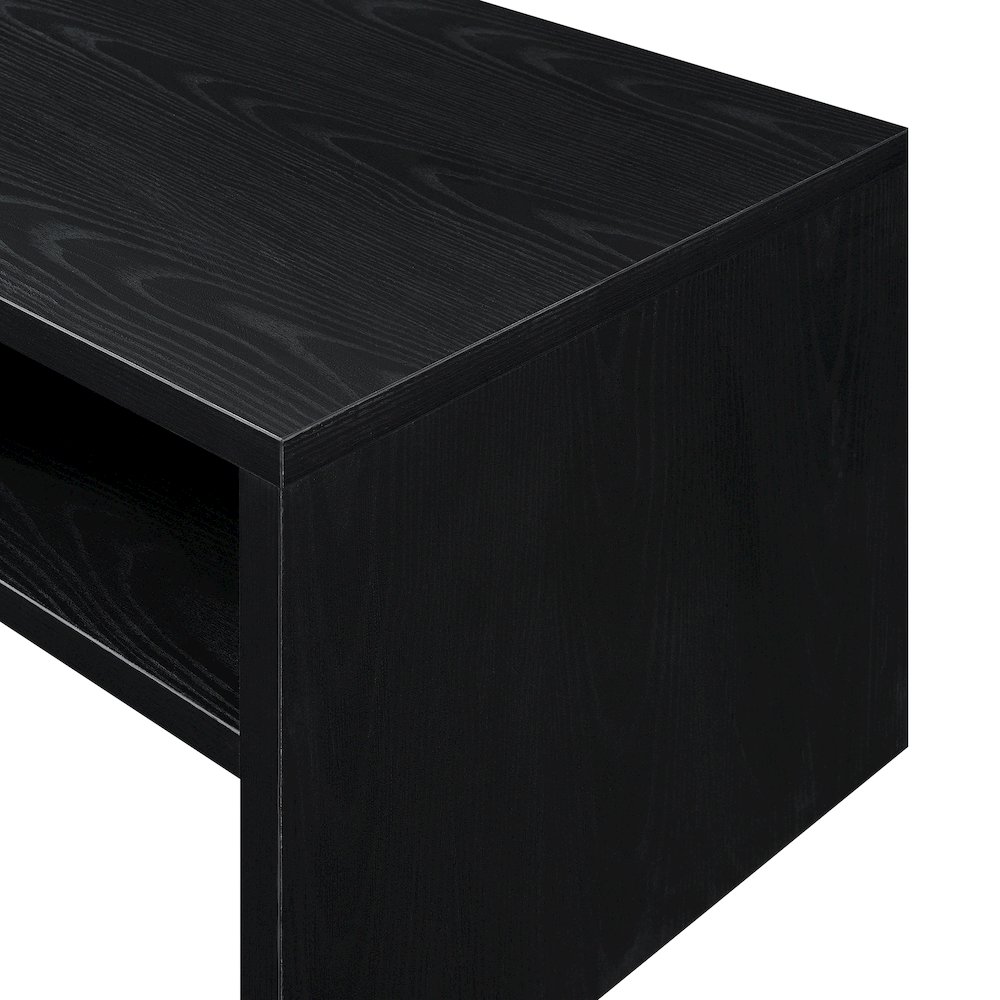 Northfield Admiral Deluxe Coffee Table with Shelves, Black. Picture 4