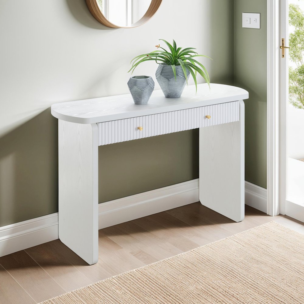 Weston 1 Drawer Hall Entryway Console Table. Picture 3