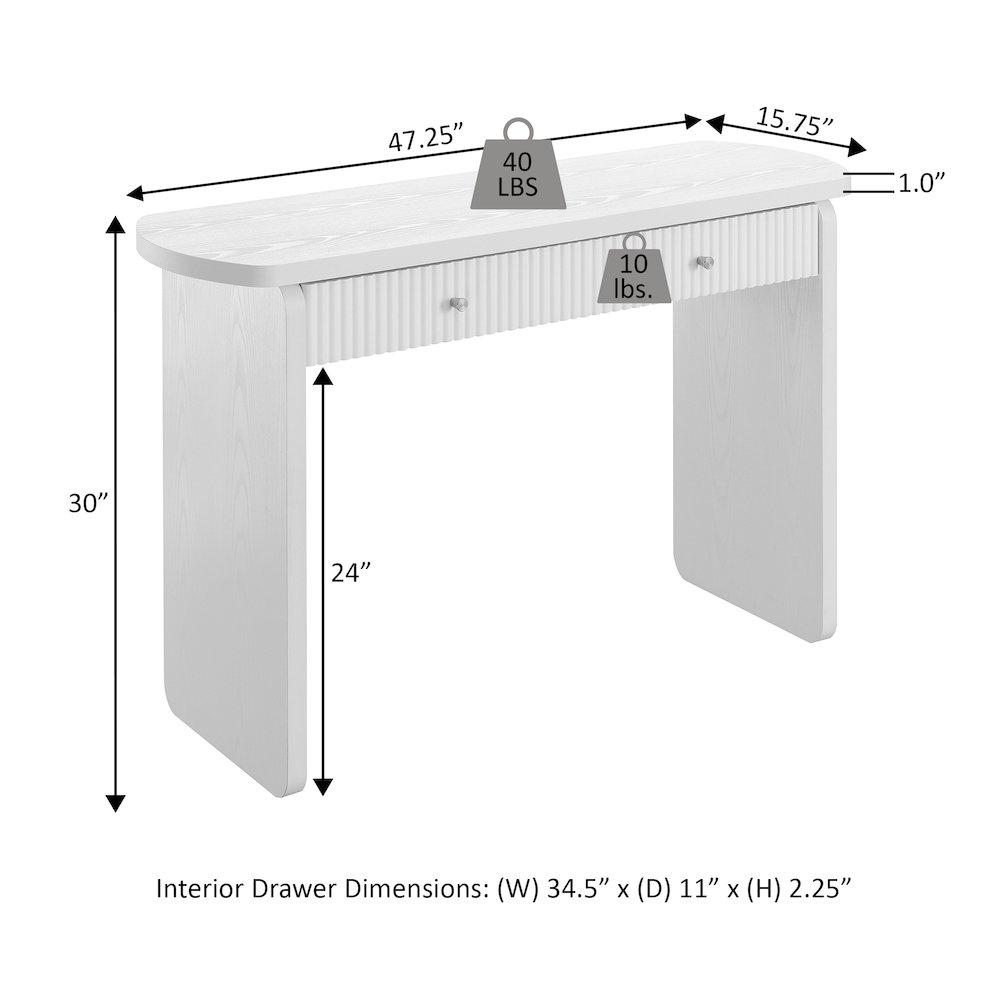 Weston 1 Drawer Hall Entryway Console Table. Picture 6