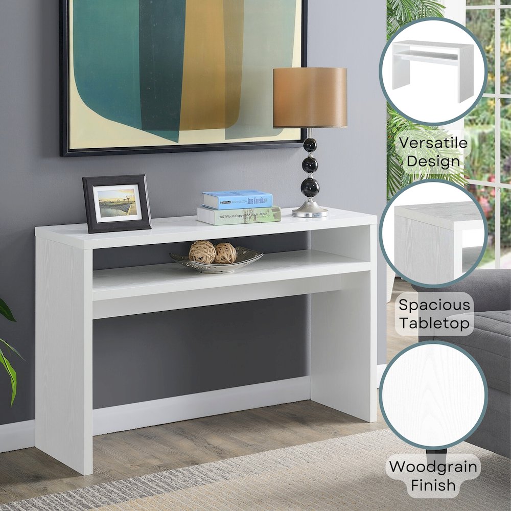 Northfield Deluxe Entryway Hall Console Table with Shelf. Picture 4