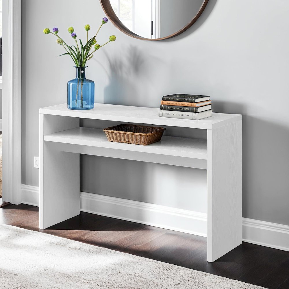 Northfield Deluxe Entryway Hall Console Table with Shelf. Picture 3