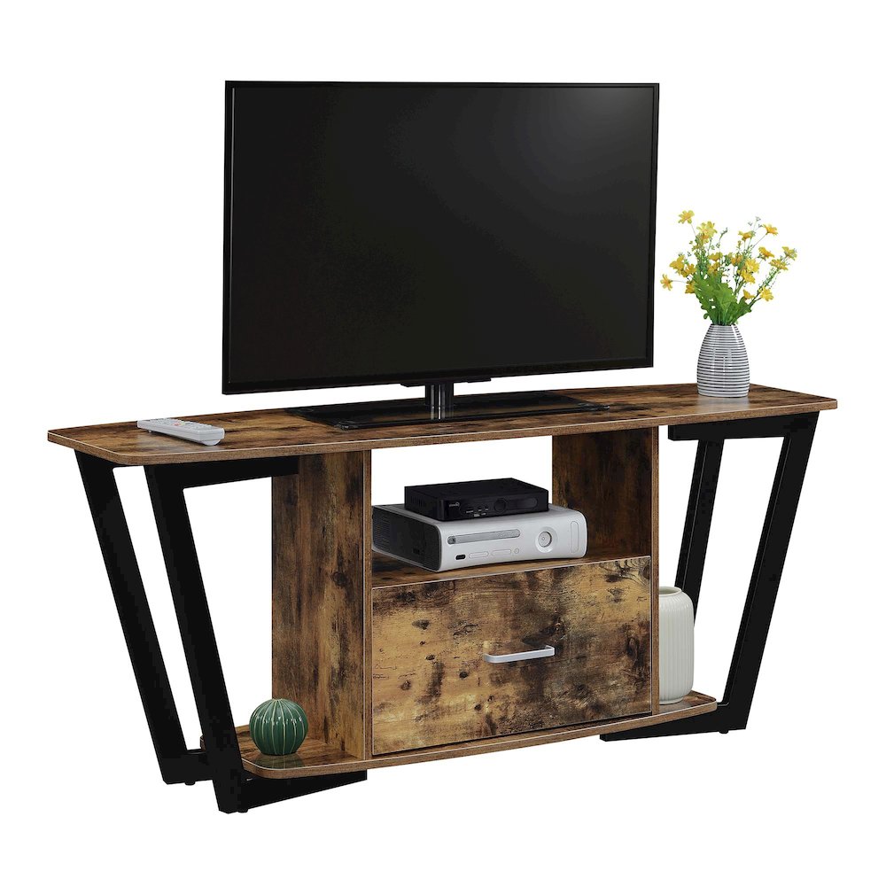 Graystone 1 Drawer TV Stand with Shelves for TVs up to 65 Inches. Picture 2