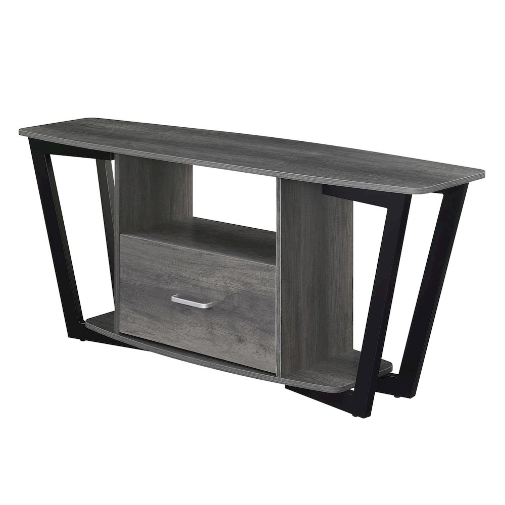 Graystone 1 Drawer TV Stand with Shelves for TVs up to 65 Inches. Picture 1