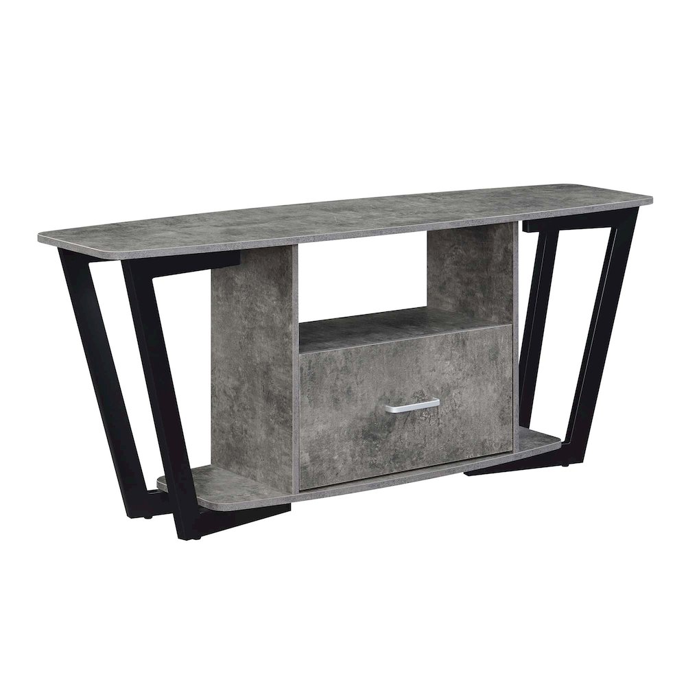 Graystone 1 Drawer TV Stand with Shelves for TVs up to 65 Inches. Picture 1