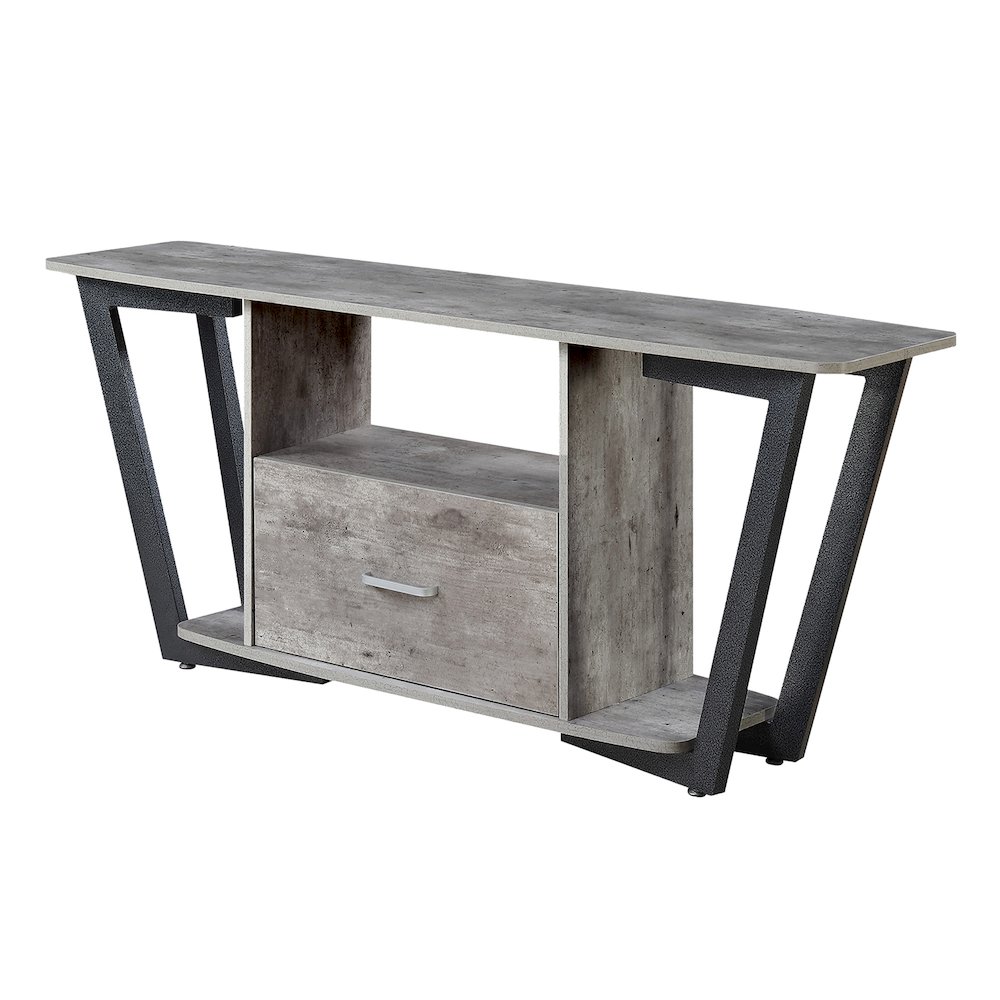 Graystone 1 Drawer TV Stand with Shelves for TVs up to 65 Inches. Picture 1