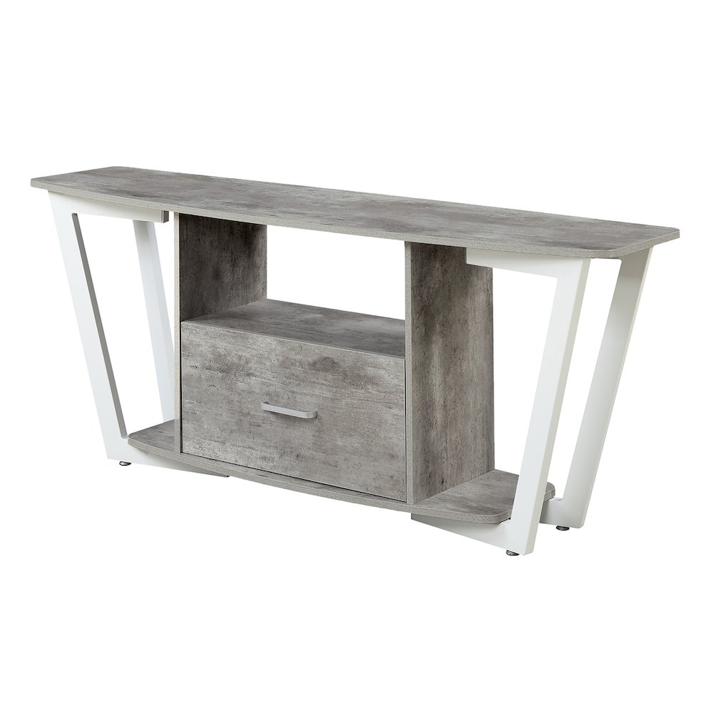 Graystone 1 Drawer TV Stand with Shelves for TVs up to 65 Inches. Picture 1