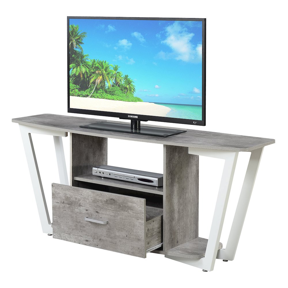 Graystone 1 Drawer TV Stand with Shelves for TVs up to 65 Inches. Picture 2
