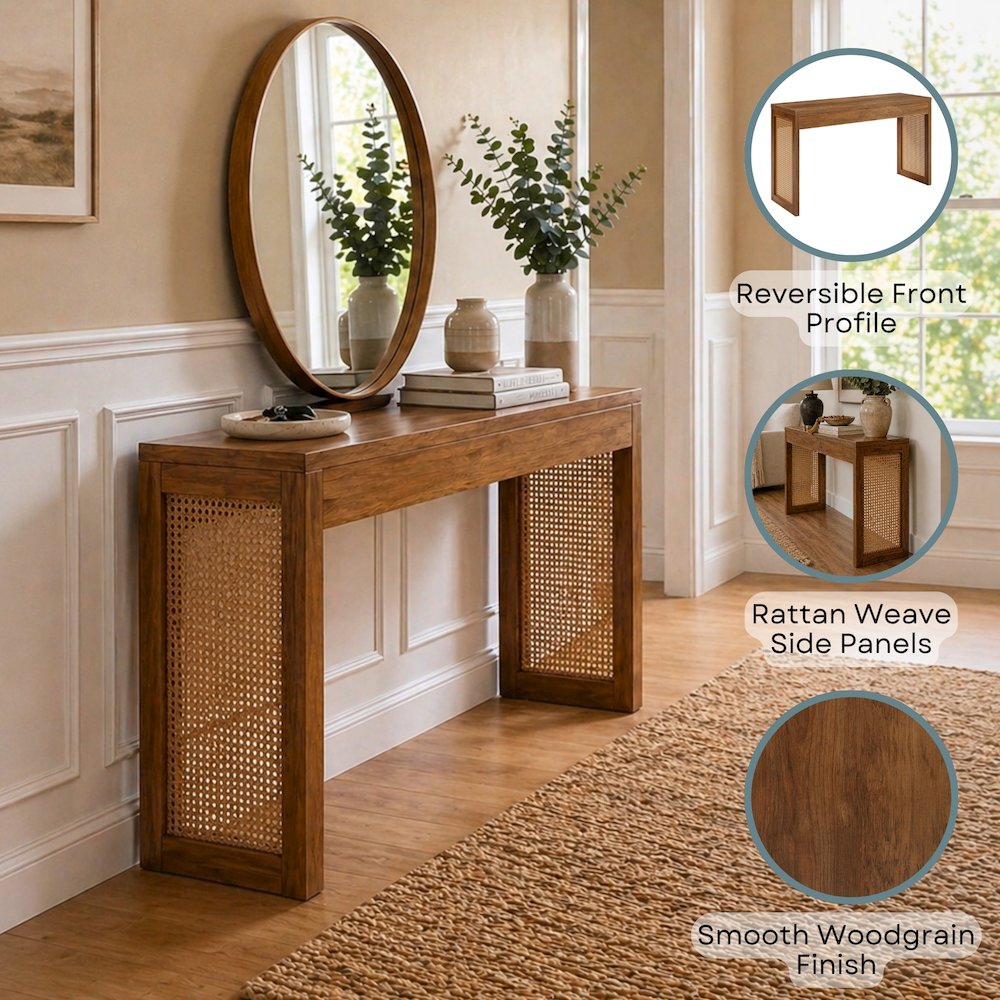Northfield Weave Hall Console Table/Desk. Picture 3