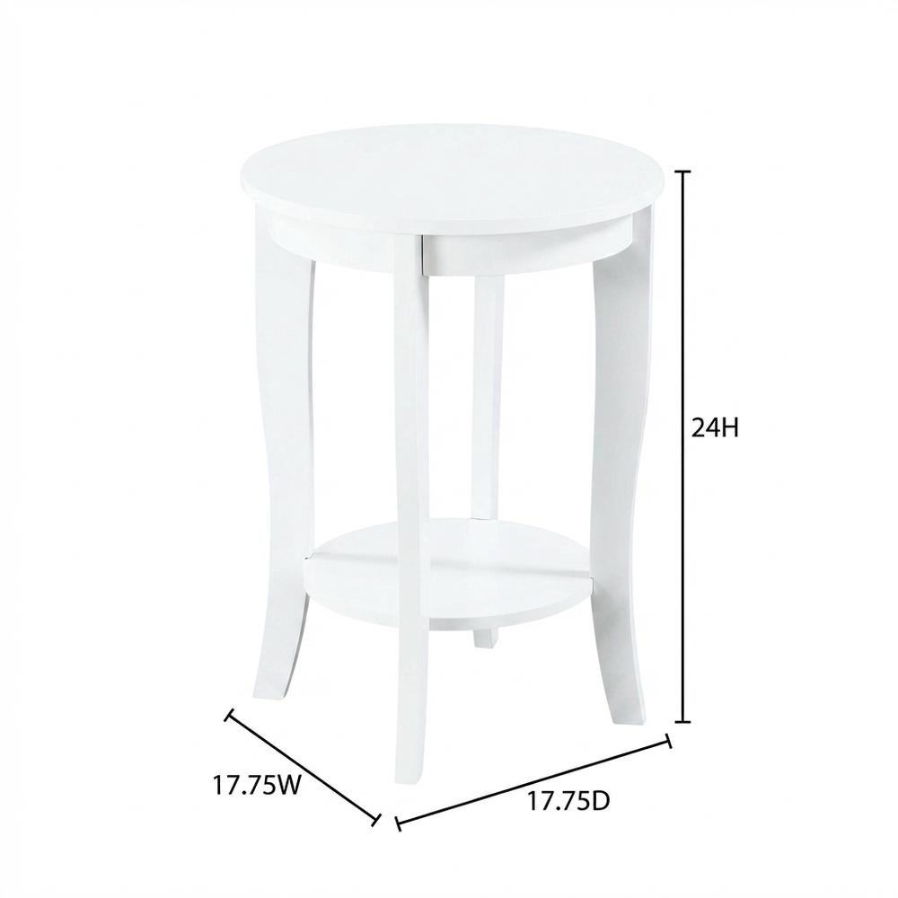 Round End Table with Smooth Surface and Compact Design. Picture 7