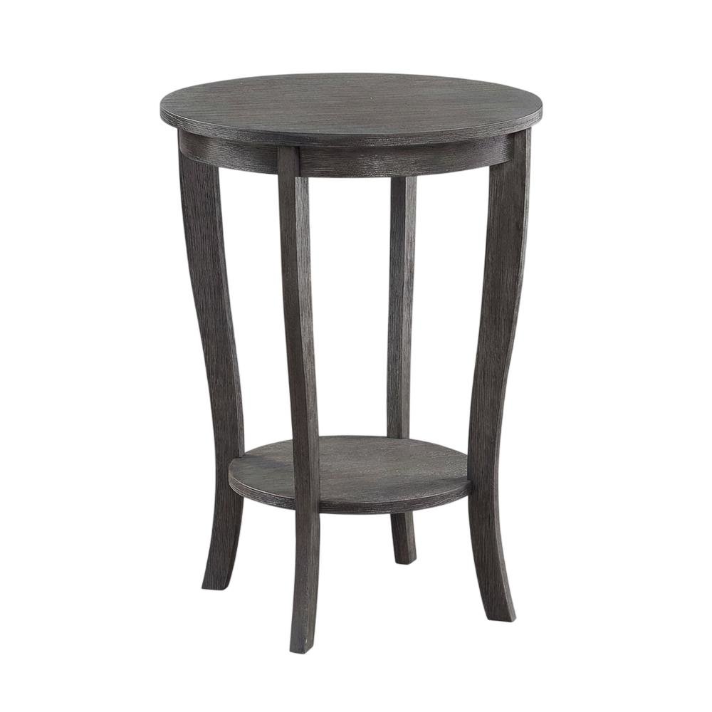 Vintage-Style Round End Table for Living Room or Bedroom. Picture 1