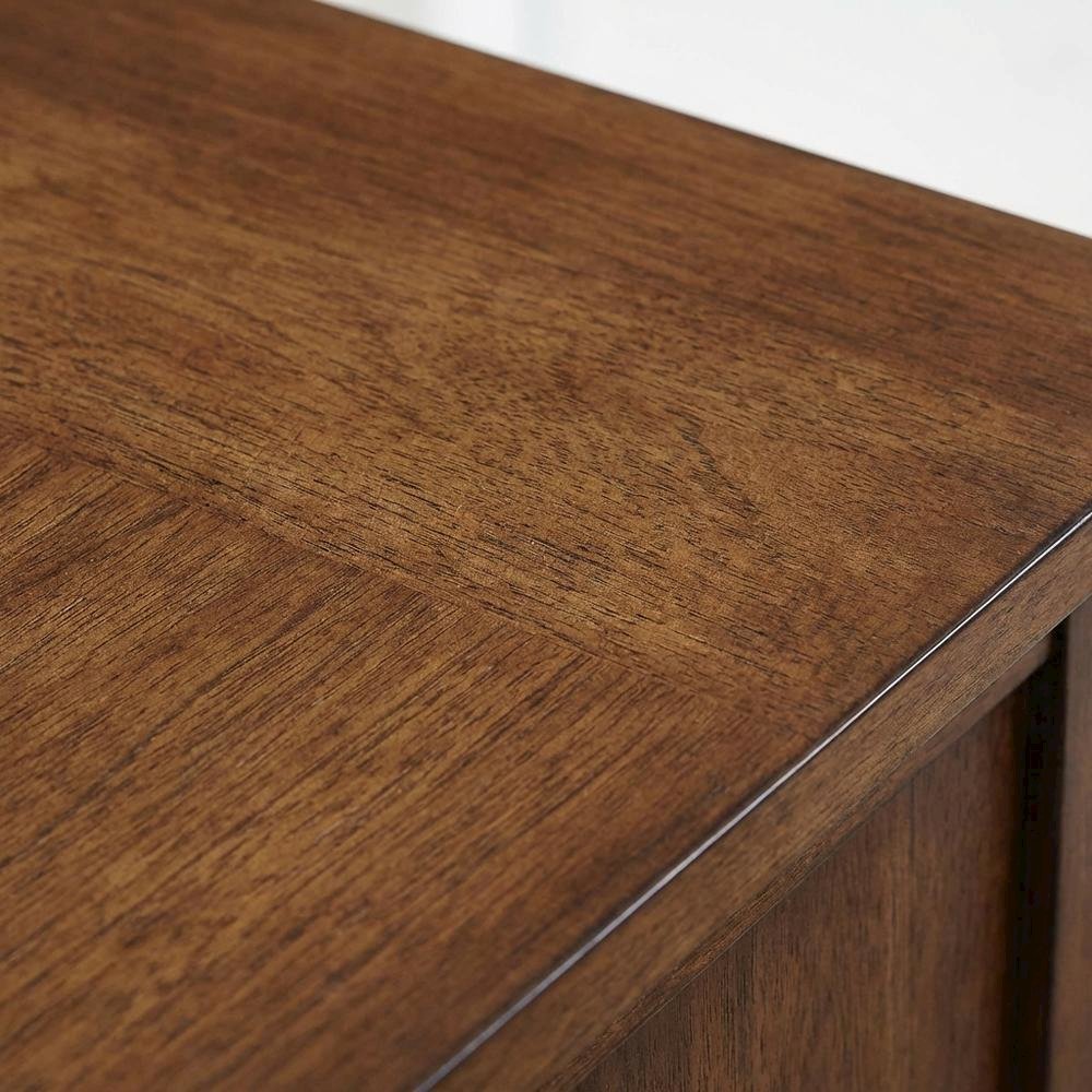 Brown Hall Table, MDF Dark Oak Finish, Slim Entryway Console. Picture 6
