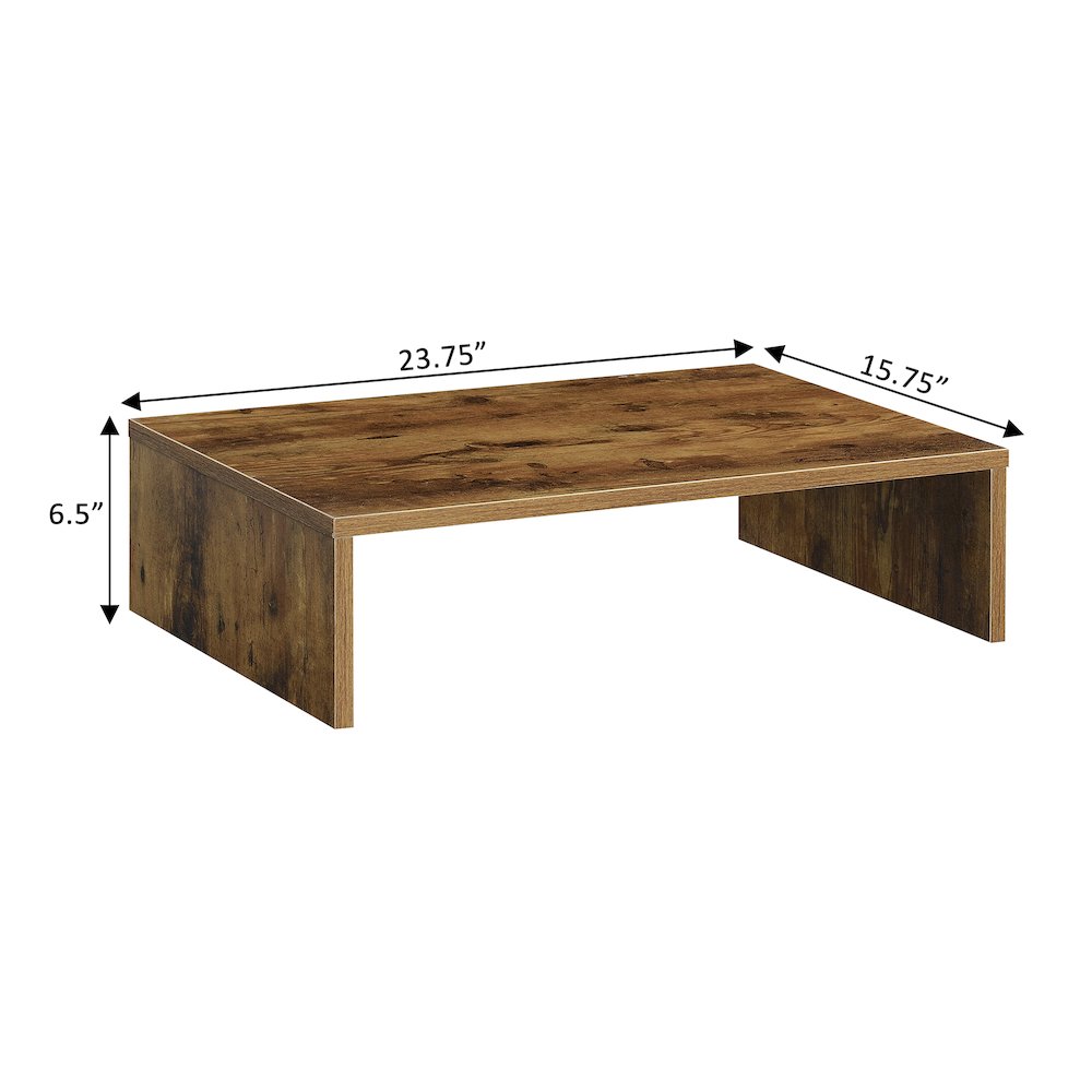 Designs2Go Small TV/Monitor Riser for TVs up to 26 Inches Barnwood. Picture 5