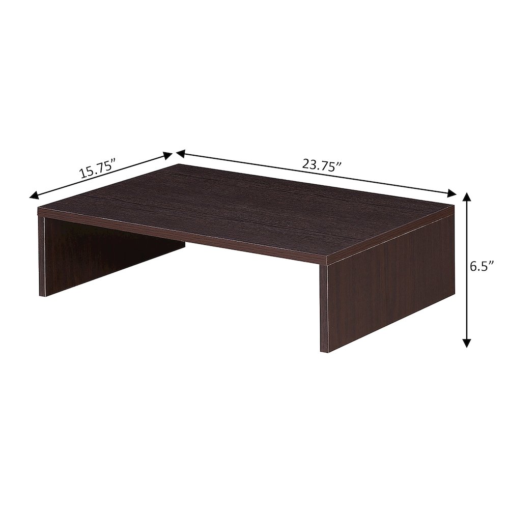 Designs2Go Small TV/Monitor Riser for TVs up to 26 Inches Espresso. Picture 5