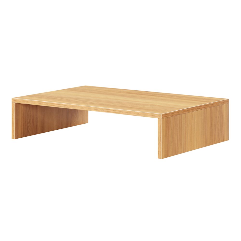 Designs2Go Small TV/Monitor Riser for TVs up to 26 Inches Light Oak. Picture 1