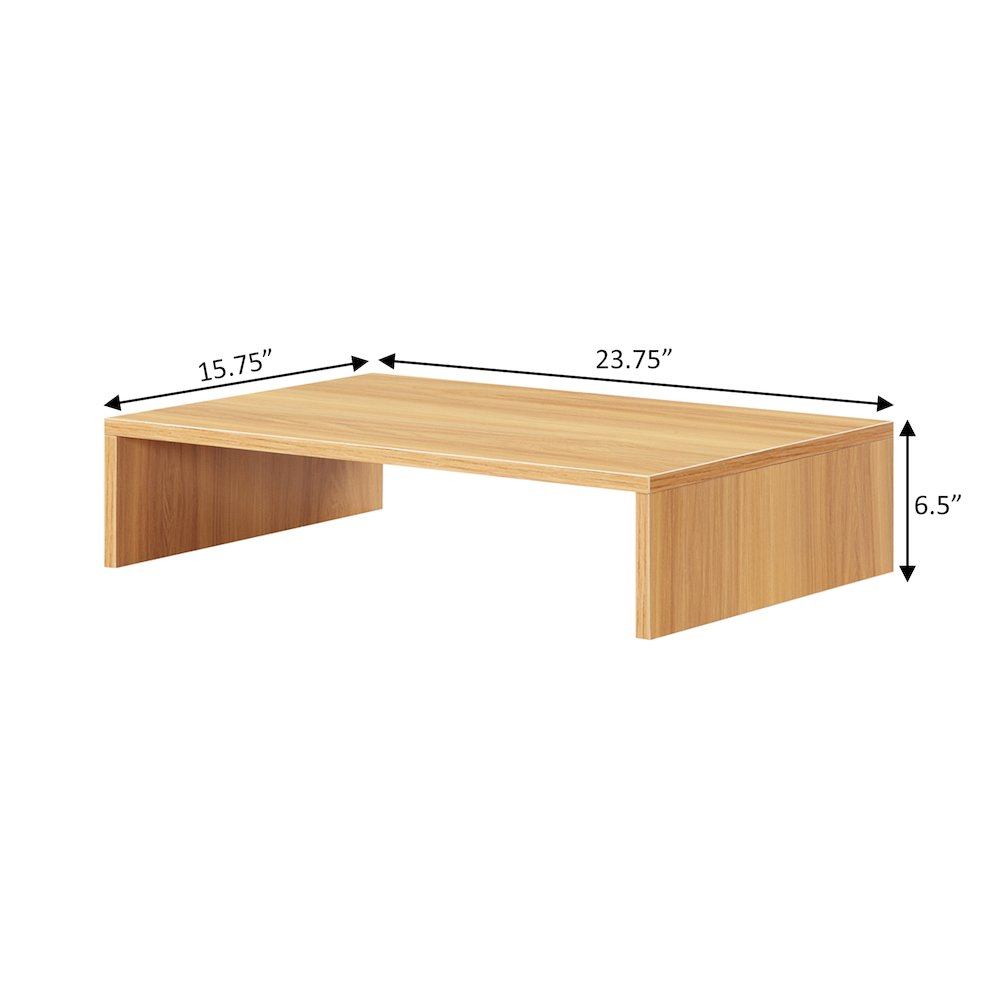 Designs2Go Small TV/Monitor Riser for TVs up to 26 Inches Light Oak. Picture 5