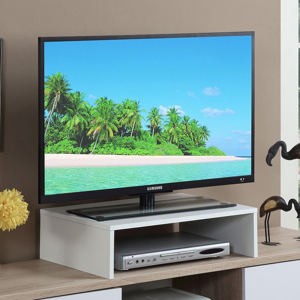 Designs2Go Small TV/Monitor Riser for TVs up to 26 Inches White. Picture 2