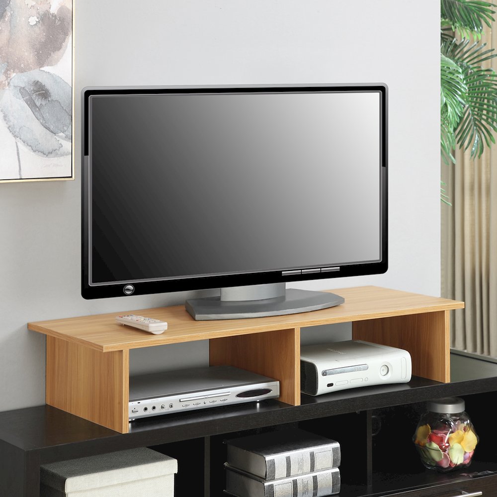 Designs2Go TV/Monitor Riser for TVs up to 46 Inches Light Oak. Picture 2