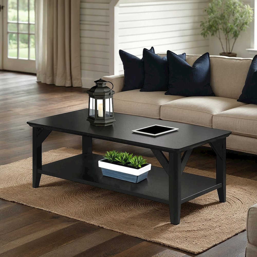 Winston Coffee Table with Shelf. Picture 3