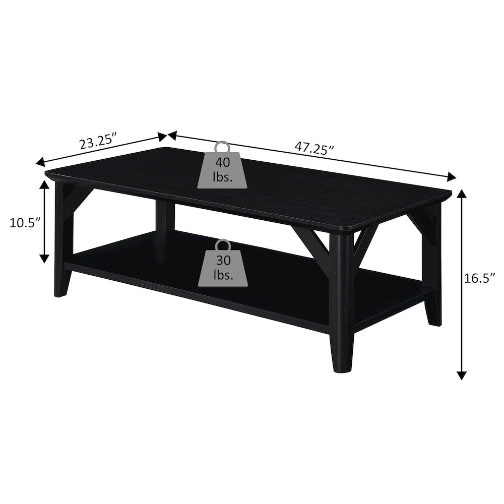Winston Coffee Table with Shelf. Picture 6