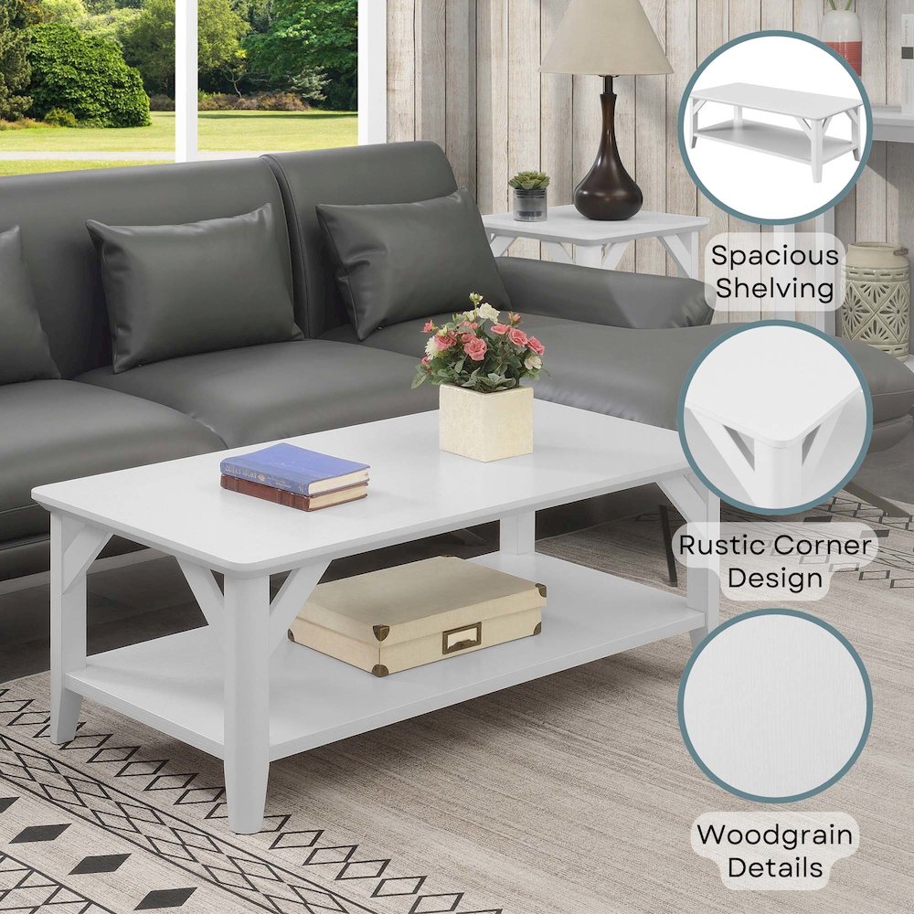 Winston Coffee Table with Shelf. Picture 4