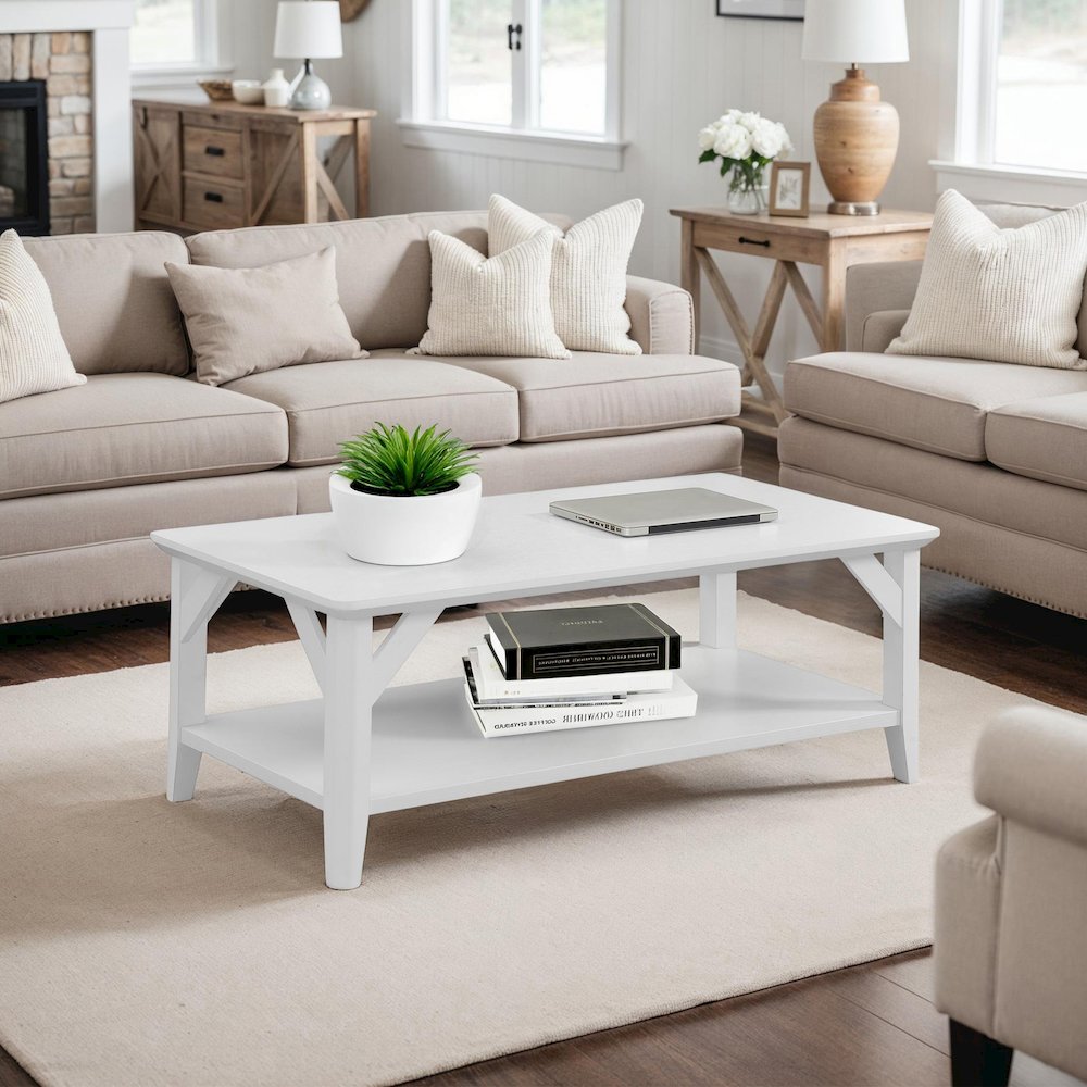 Winston Coffee Table with Shelf. Picture 3