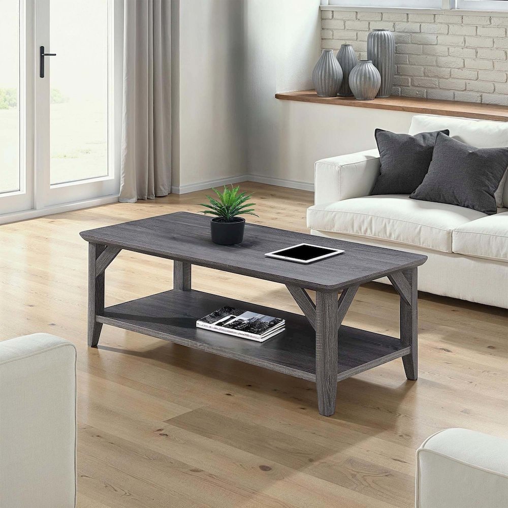 Winston Coffee Table with Shelf. Picture 2