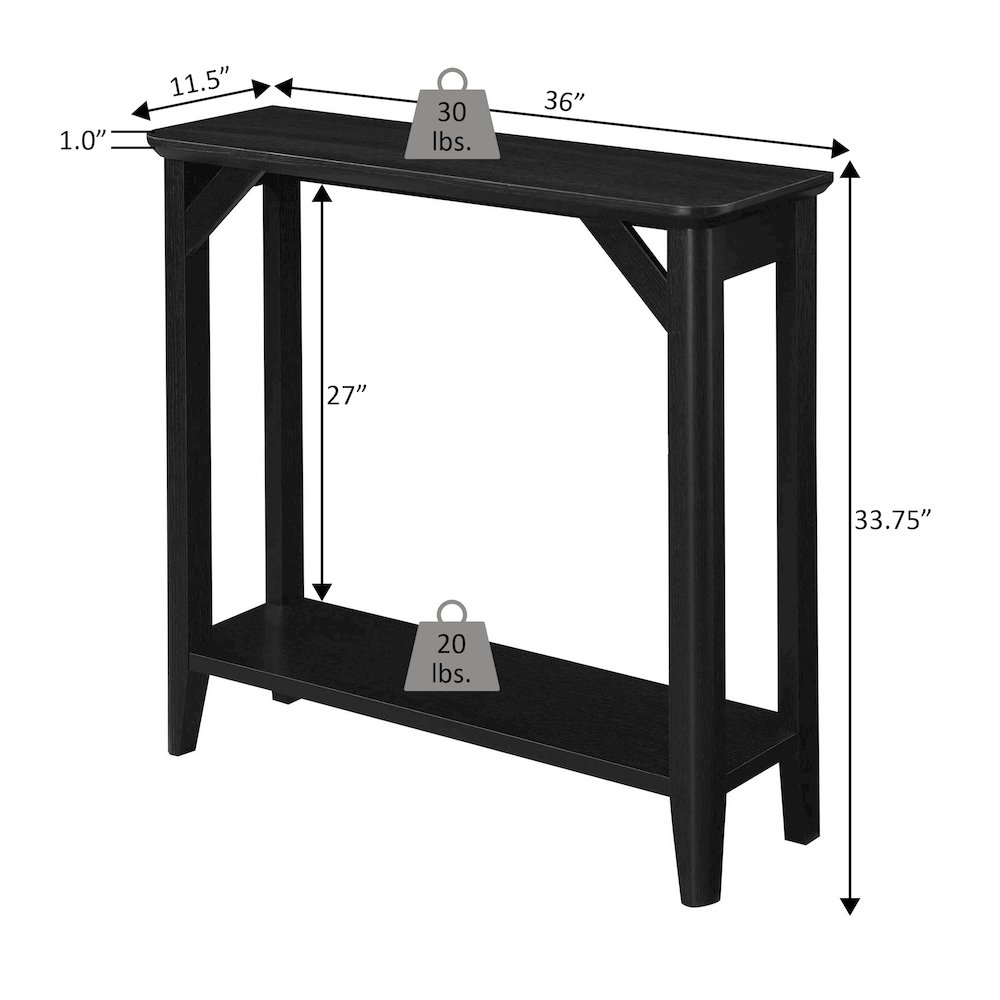 Winston Entryway Hall Table with Shelf. Picture 6