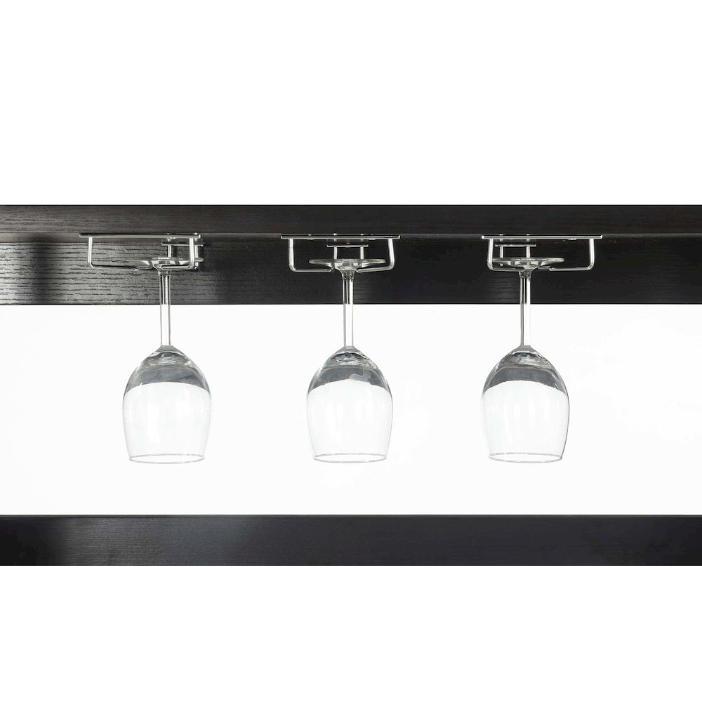 Newport 2 Drawer Serving Bar with Wine Rack and Shelves. Picture 7