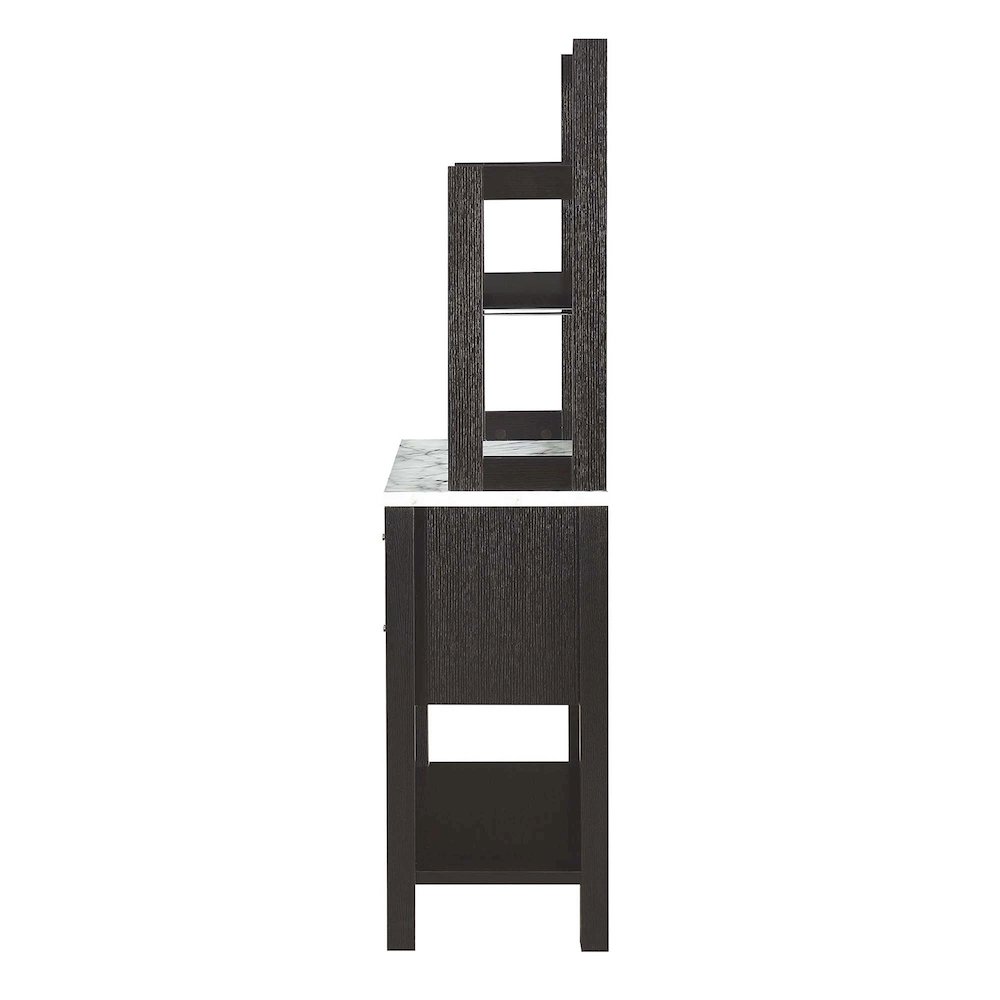 Newport 2 Drawer Serving Bar with Wine Rack and Shelves. Picture 5