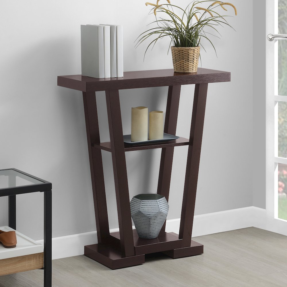 Newport V Console Table with Shelves. Picture 2