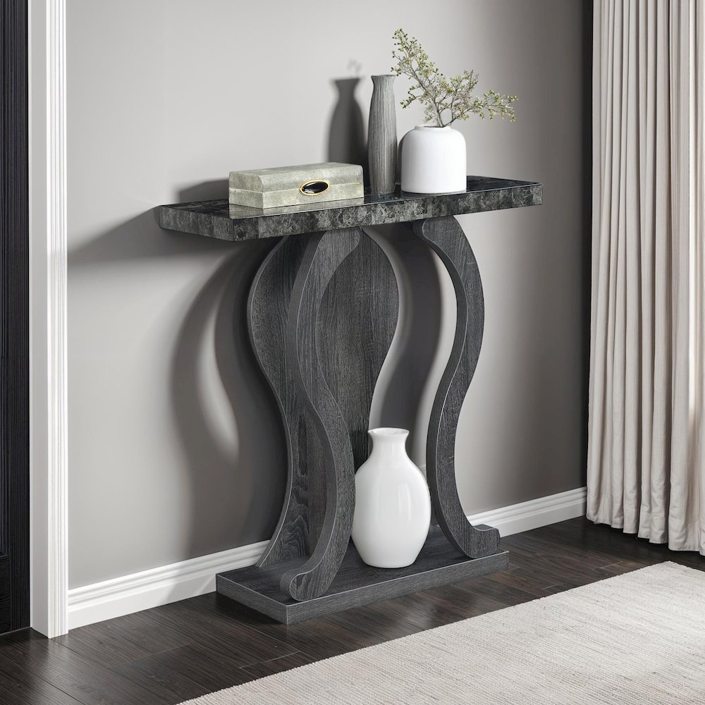 Newport Terry B Console Table with Shelf. Picture 3