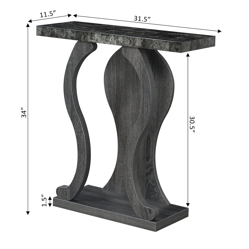 Newport Terry B Console Table with Shelf. Picture 5