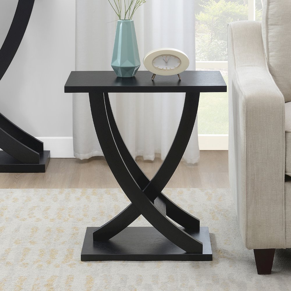 Newport Criss-Cross Chairside End Table. Picture 5