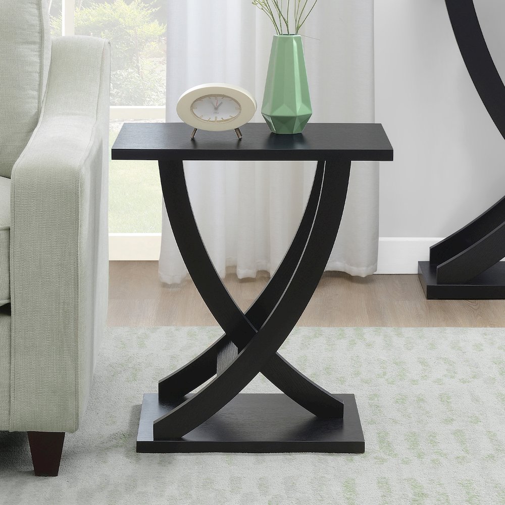 Newport Criss-Cross Chairside End Table. Picture 6