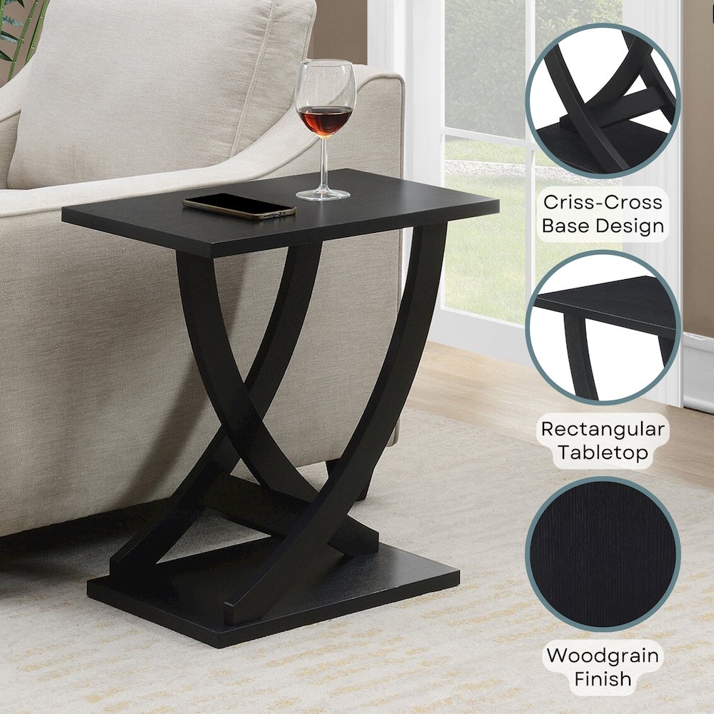 Newport Criss-Cross Chairside End Table. Picture 4