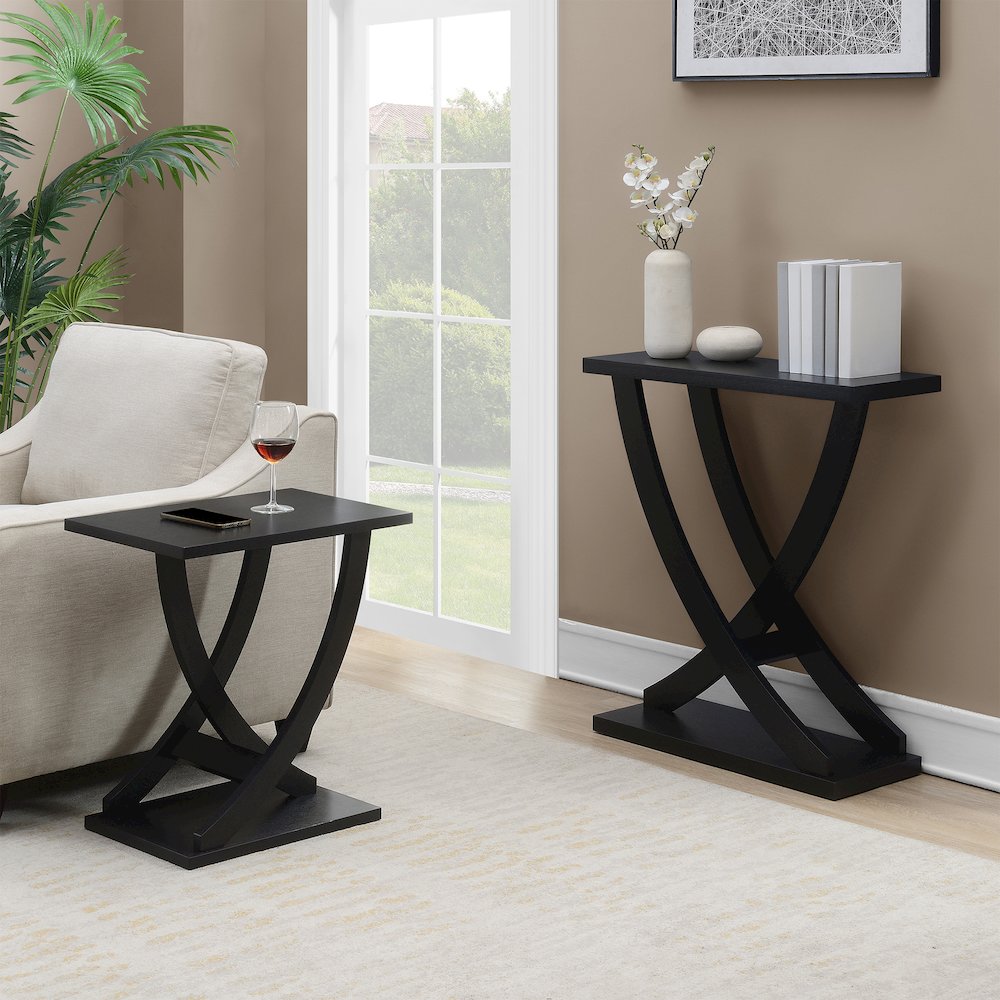 Newport Criss-Cross Chairside End Table. Picture 11