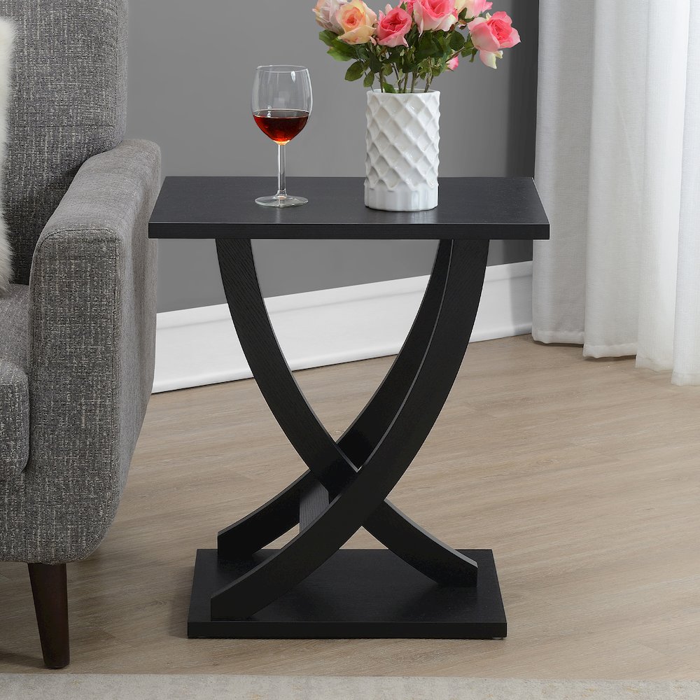Newport Criss-Cross Chairside End Table. Picture 8