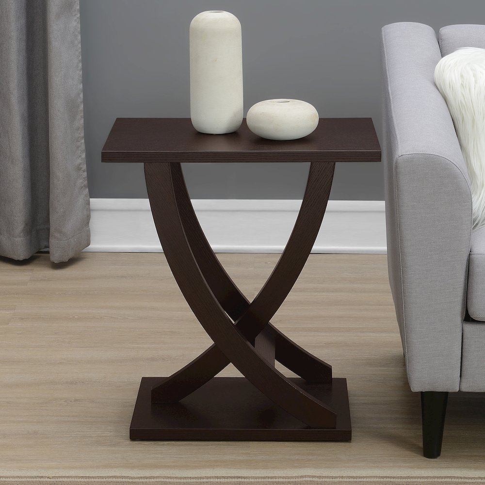 Newport Criss-Cross Chairside End Table. Picture 5