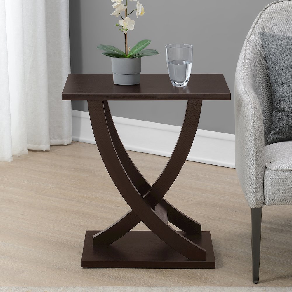 Newport Criss-Cross Chairside End Table. Picture 7