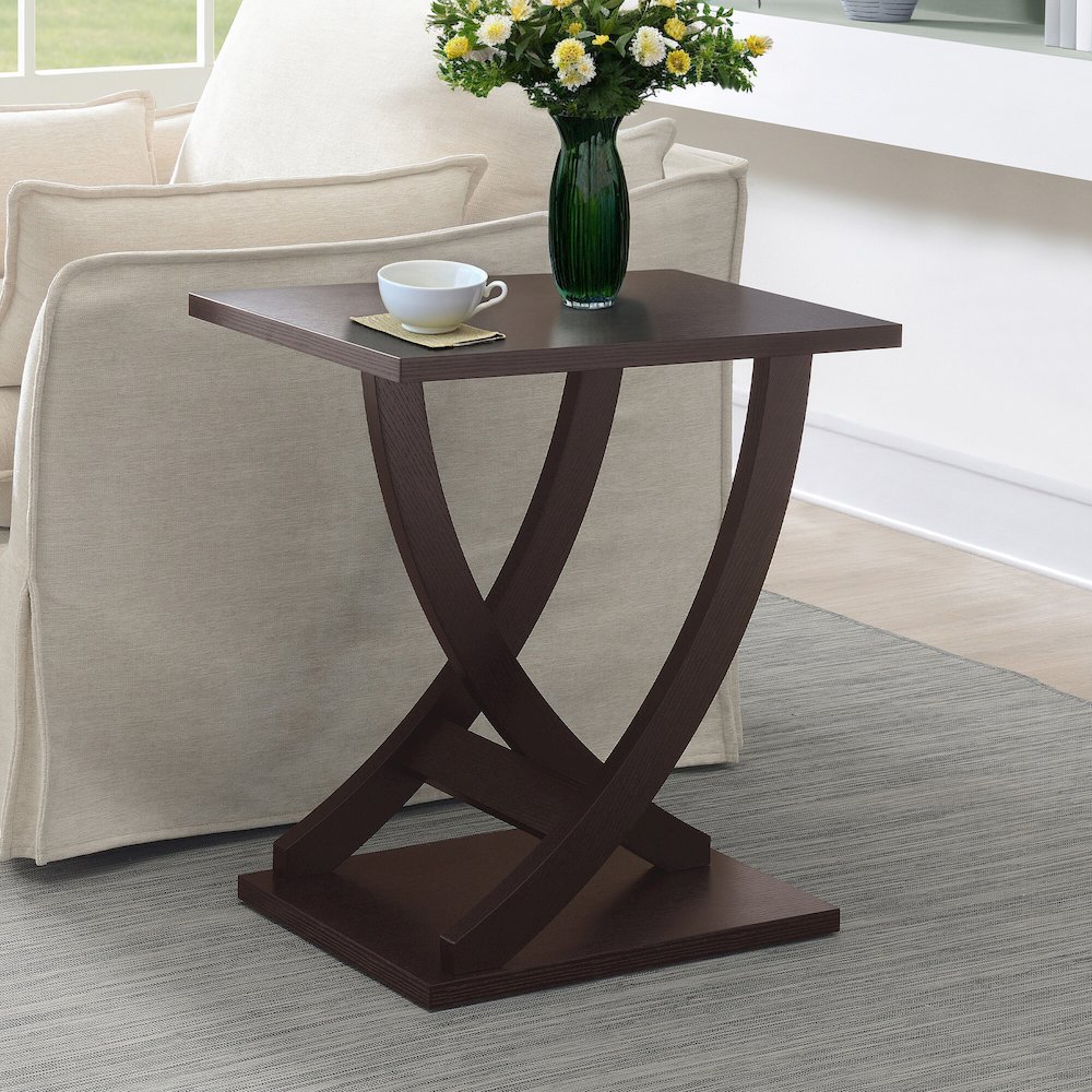 Newport Criss-Cross Chairside End Table. Picture 2