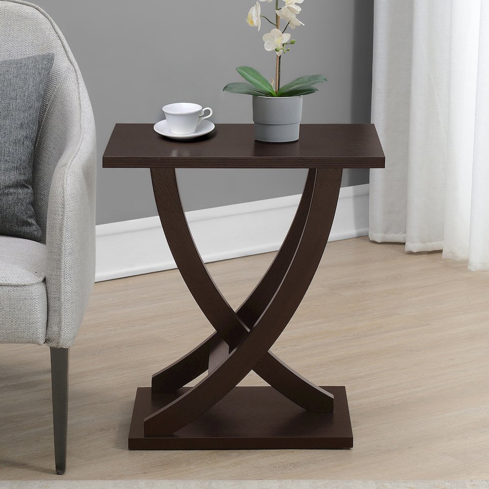 Newport Criss-Cross Chairside End Table. Picture 8